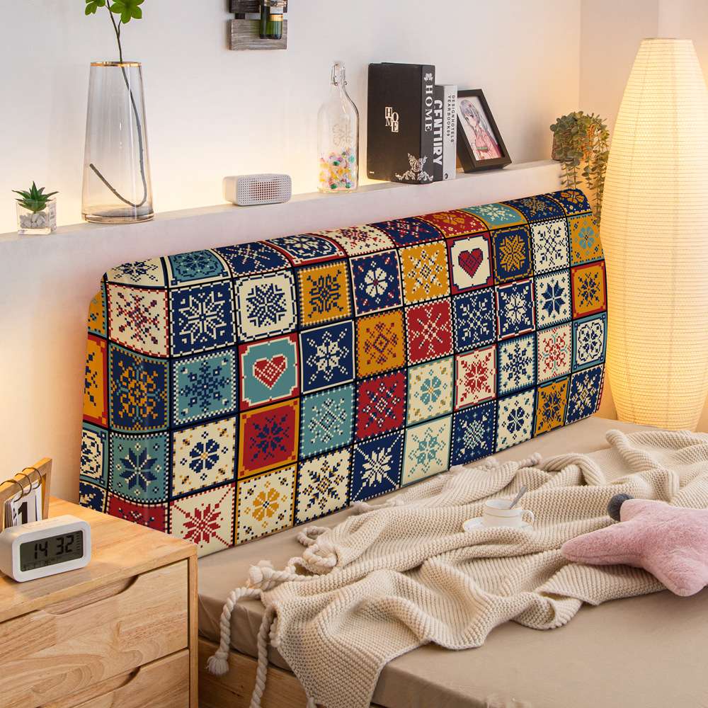 复古波西米亚民族风床头罩全包床头靠背套保护套防尘罩出租房改造