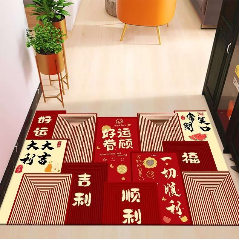 可裁剪地垫入户门垫异形红色硅藻泥入户门地毯吸水防滑玄关脚垫