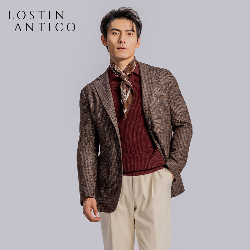 南意风毛麻丝西装外套