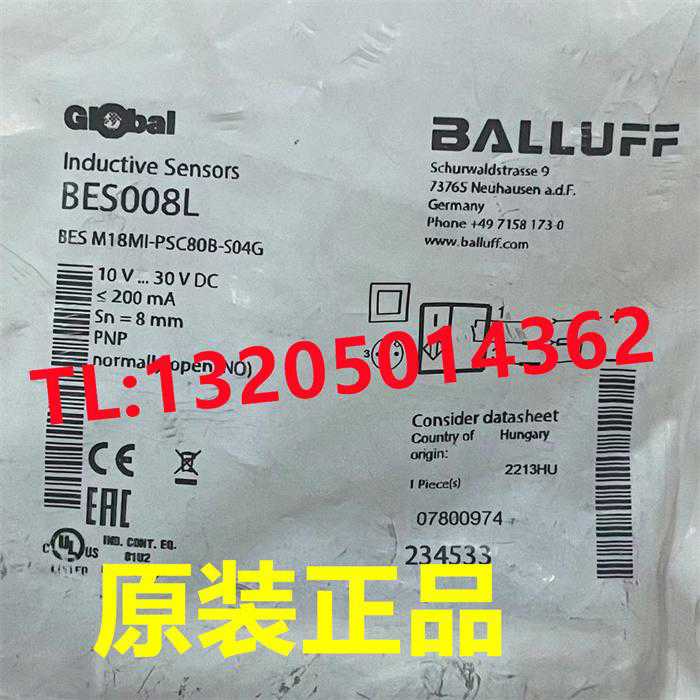 BES02WR BES M12MF1-PSC10F-S04G 德国Balluff巴鲁夫接近开关现货
