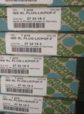 菲尼克斯 2734183   IBS RL  PLUG-LKPOF-F 原厂原包装 议价