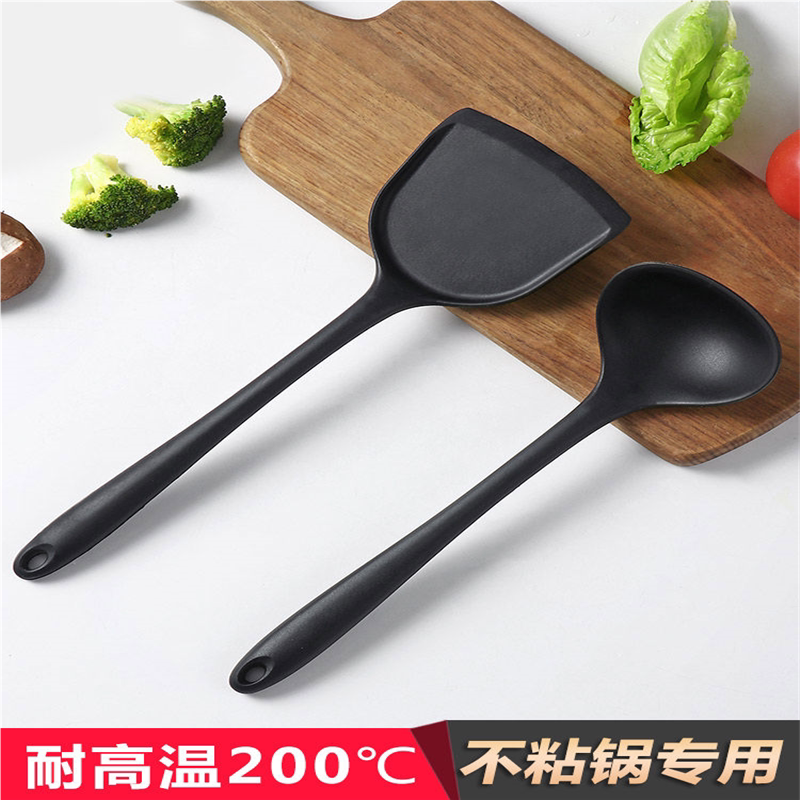 厨房不粘锅硅胶铲家用煎锅平底锅炒菜厨具耐高温食级锅铲子汤勺