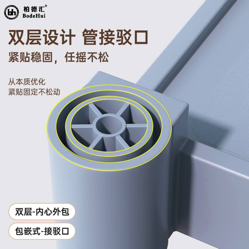 柏德汇多用途厚塑料二层手推车酒店餐厅餐车服务车送餐收碗手推车