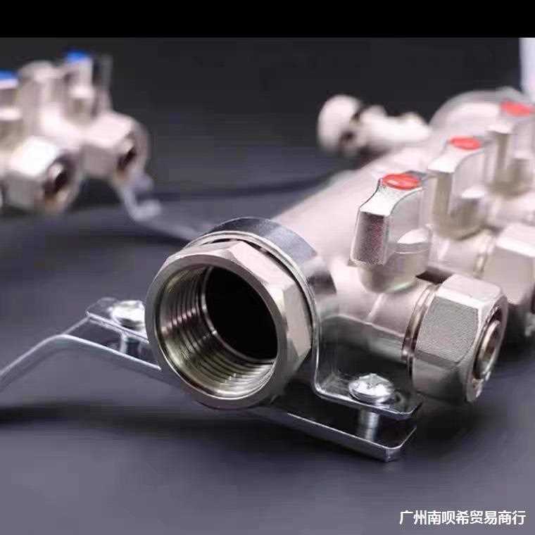 日丰地暖分水器全铜1寸主体20分支家装地暖管集水器5路地暖分水器
