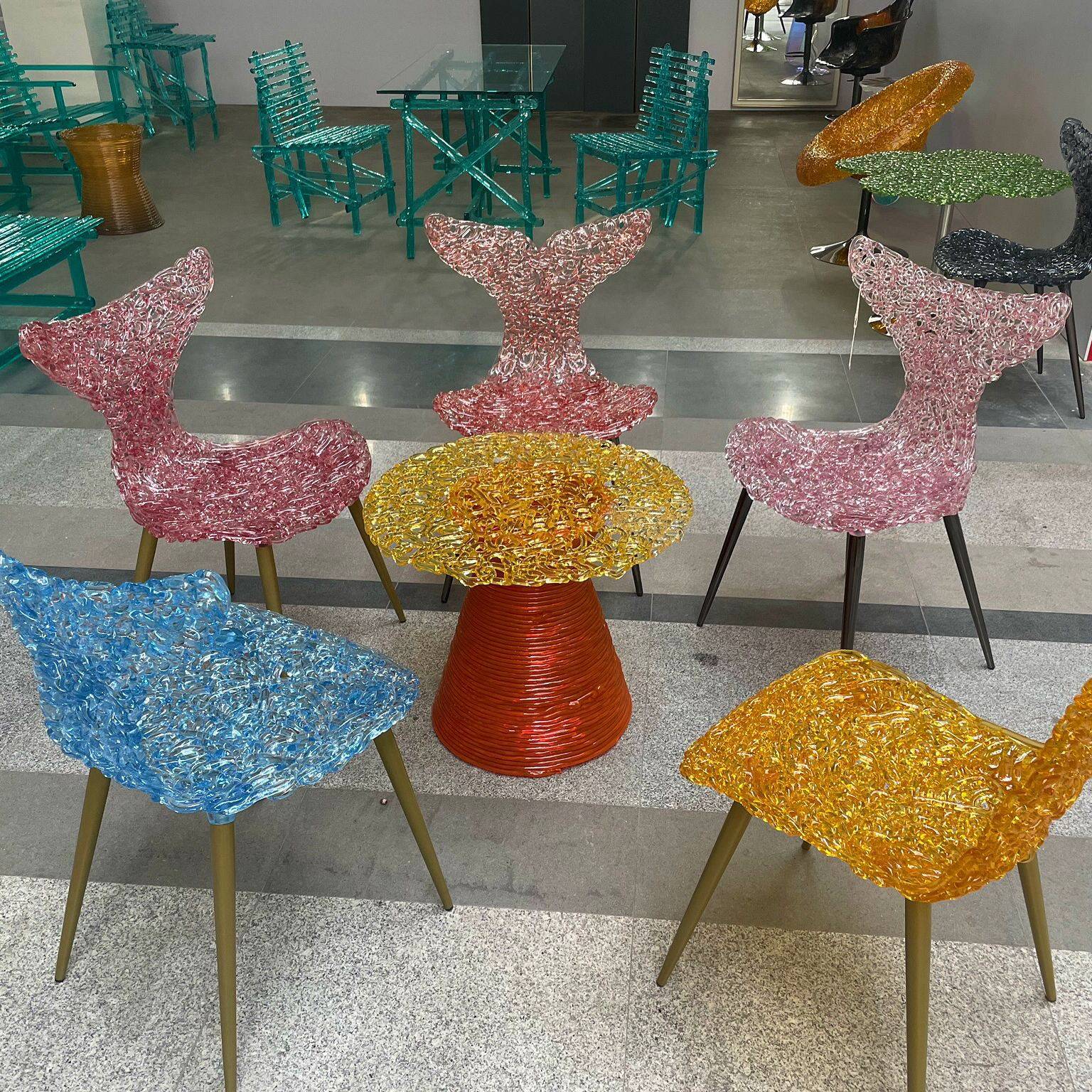 餐椅透明椅子琥珀椅餐桌椅凳子茶椅美术馆设计师水晶椅亚克力