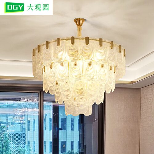 大观园客厅灯法式轻奢水晶吊灯后现代主卧室餐厅简约现代主灯413L