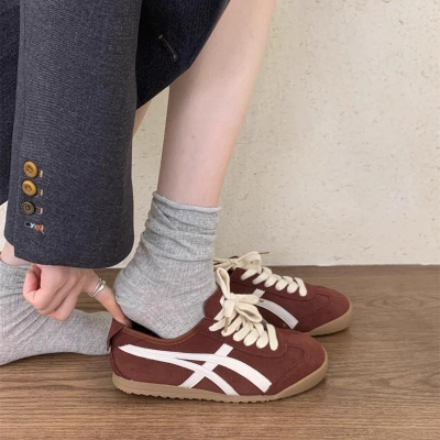 平底复古阿甘鞋女2025秋季新款百搭软底运动休闲板鞋舒适德训鞋潮