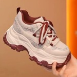 厚底水钻老爹鞋女2026春季新款爆款增高6cm显脚小百搭时尚运动鞋