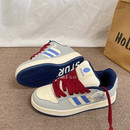 情侣百搭休闲运动板鞋 韩版 新款 男ins潮2025秋季 女 厚底拼色面包鞋