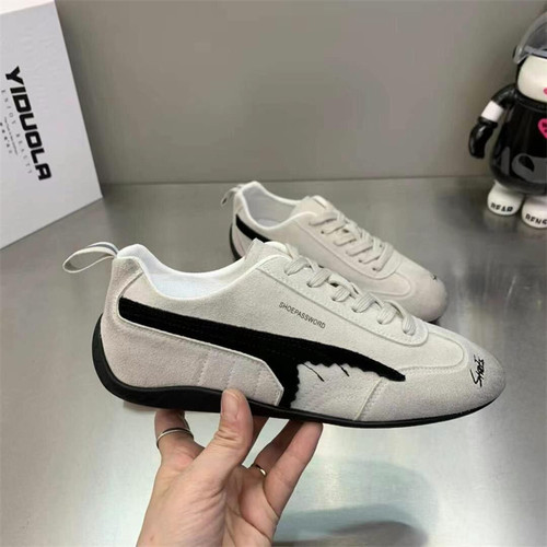 港风小众赛车鞋经典平底德训鞋男