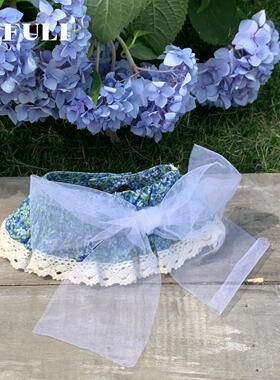 FULIPET「勿忘我」口水巾.花园系列.西施犬马尔济斯比熊雪纳瑞