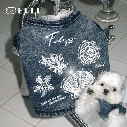 FULIPET「贝壳海岸」重水洗背心.假日系列.西施犬马尔济斯比熊
