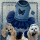 FULIPET午夜芭蕾丹宁系列宠物服装 西施犬马尔济斯比熊雪纳瑞