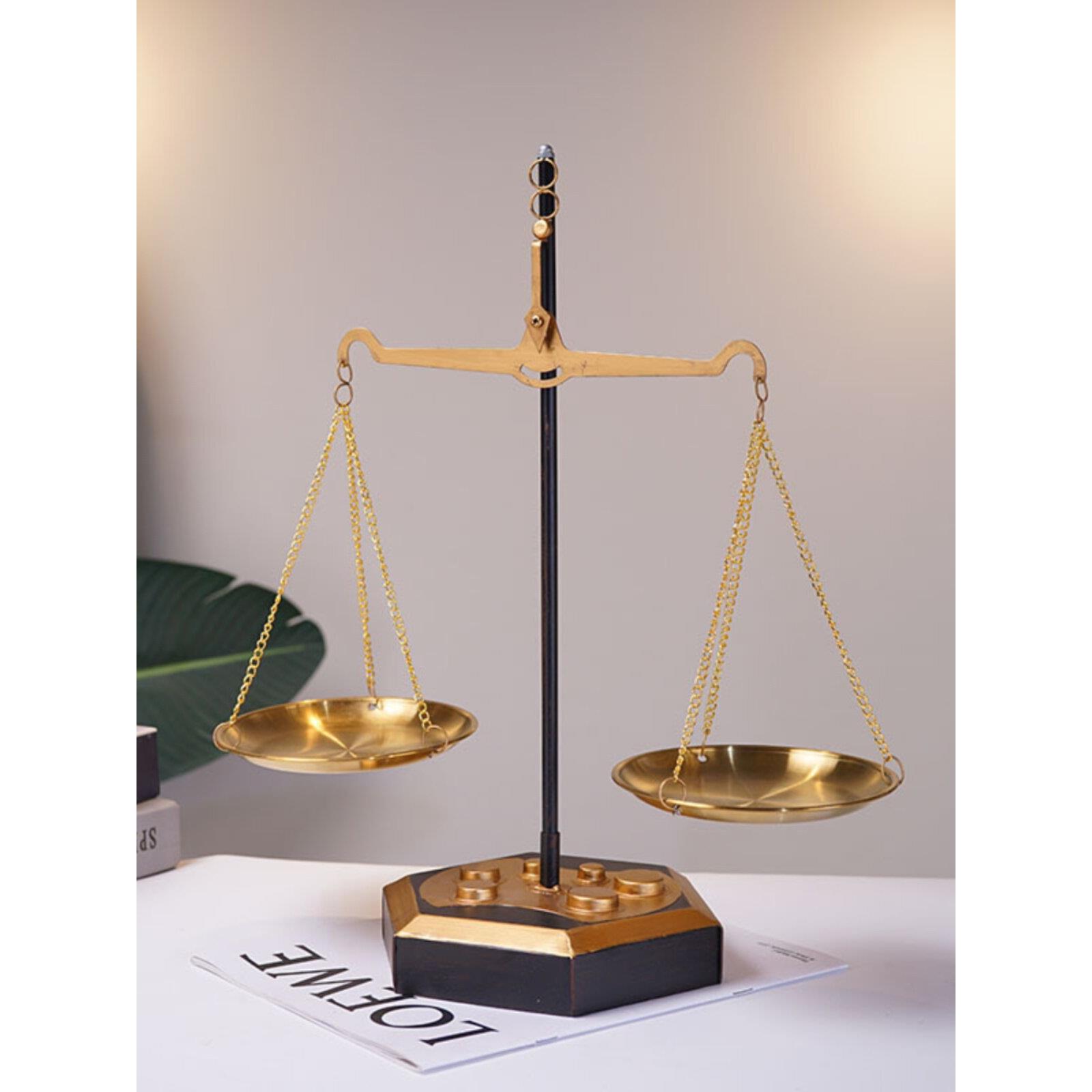 欧式覆古老式天平天平秤摆件怀旧装饰品办公EEQ艺室桌面天高秤档图片
