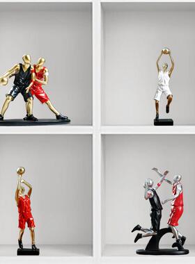 品篮球人物现代简约创意篮球客摆件家居电视酒书柜厅房装饰轻奢高