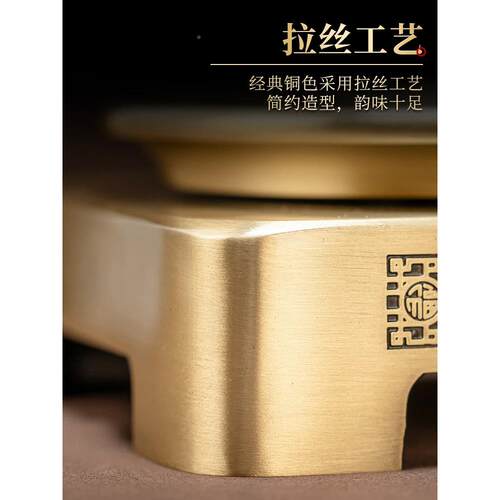 黄铜可转引财宝底座花NKP瓶香薰炉旋客厅入口办公室石装奇饰摆件