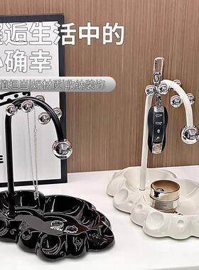 陶瓷入户摆钥匙客收纳玄关件高级感家居品厅置饰物架乔迁新居KBJ-