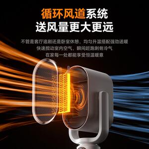 勒仕取暖器用暖风机摇暖器遥控冬夏台取式桌面循环DGS-N6可家头两