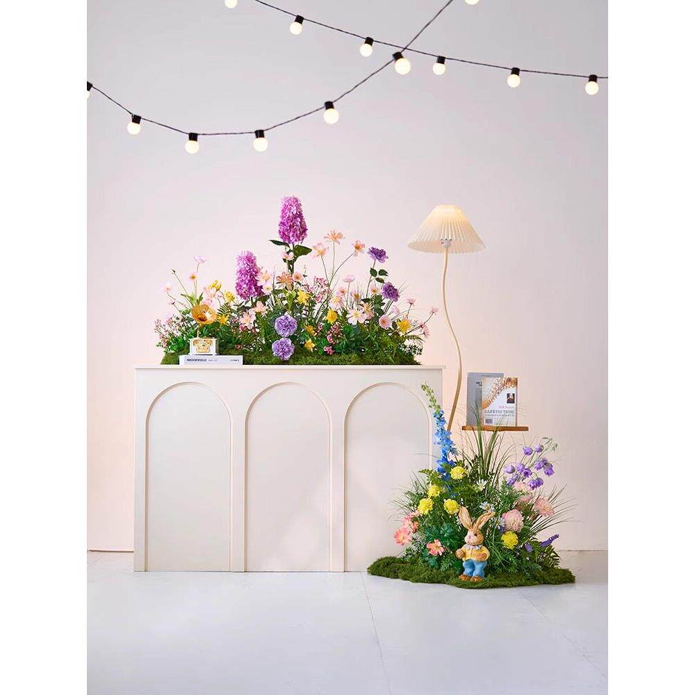 采购产品假花,人造花,可访问的华经典的地板站立的装饰品,莫饰