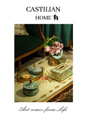 卡特兰花之恋家BKO居软装法式厅水斯果托碗纸巾盒花瓶盘点客心碟