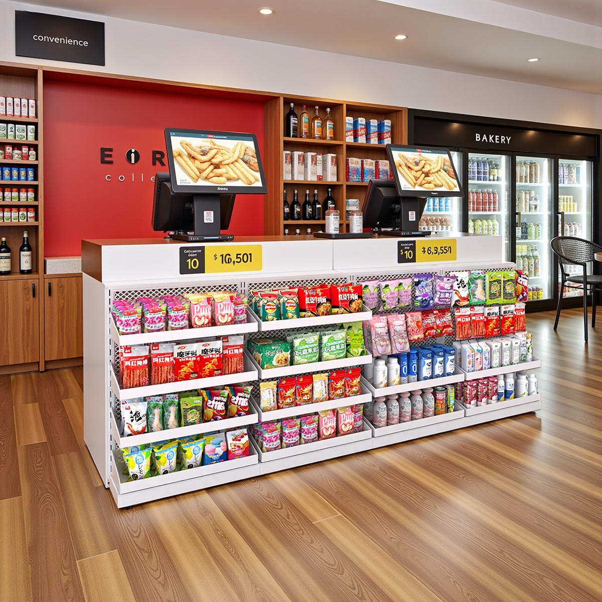 收银台前小货架口展香糖零食挂药店促销示架超市架便利店小置型物图片