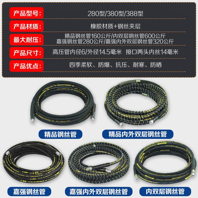 清黑高压洗机/洗车水泵洗车器猫208型80280型80型88包布防爆高压