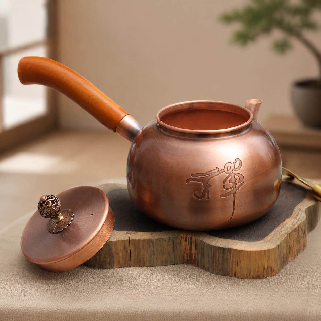 铜侧把铜中式纯小茶复古紫铜烧水壶壶CBT01纯手工带手柄养壶生铜
