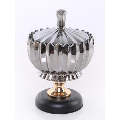 欧洲无储NIP障碍豪果华水晶玻璃罐罐饰品创意家庭咖啡桌茶储罐糖