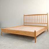 具小户莎型米 全榉8030木床 实木1家.8双人1.5主卧北欧温日式 极简