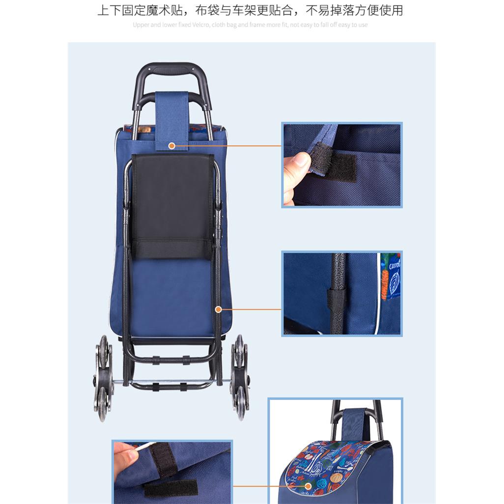 购物买菜小拉车IAA带便坐老人椅可坐拉杆车携折叠有休梯闲上楼小