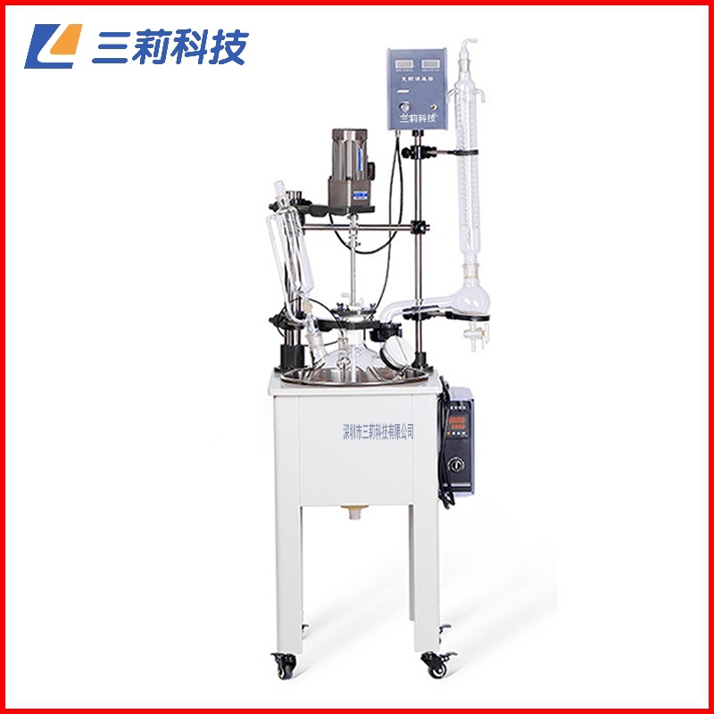 SF-50L单层玻璃反应釜 世诺中试型50升单层玻璃反应釜