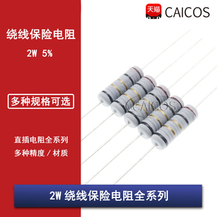 2W绕线保险丝电阻5% 0.05R0.1R0.22R1R5.1R10R20R22R100R220R470