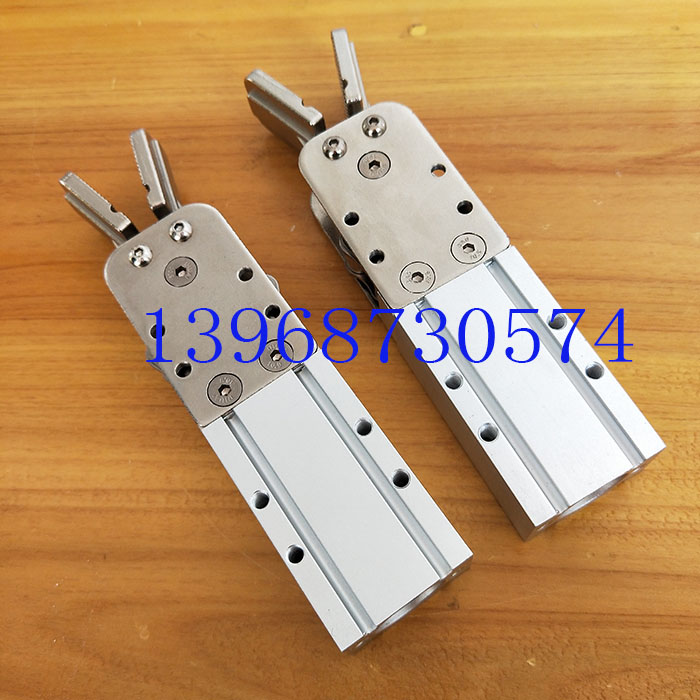 机械手夹具配件JD-2015D天行气动水口夹 JC20R020M双动大夹具气缸