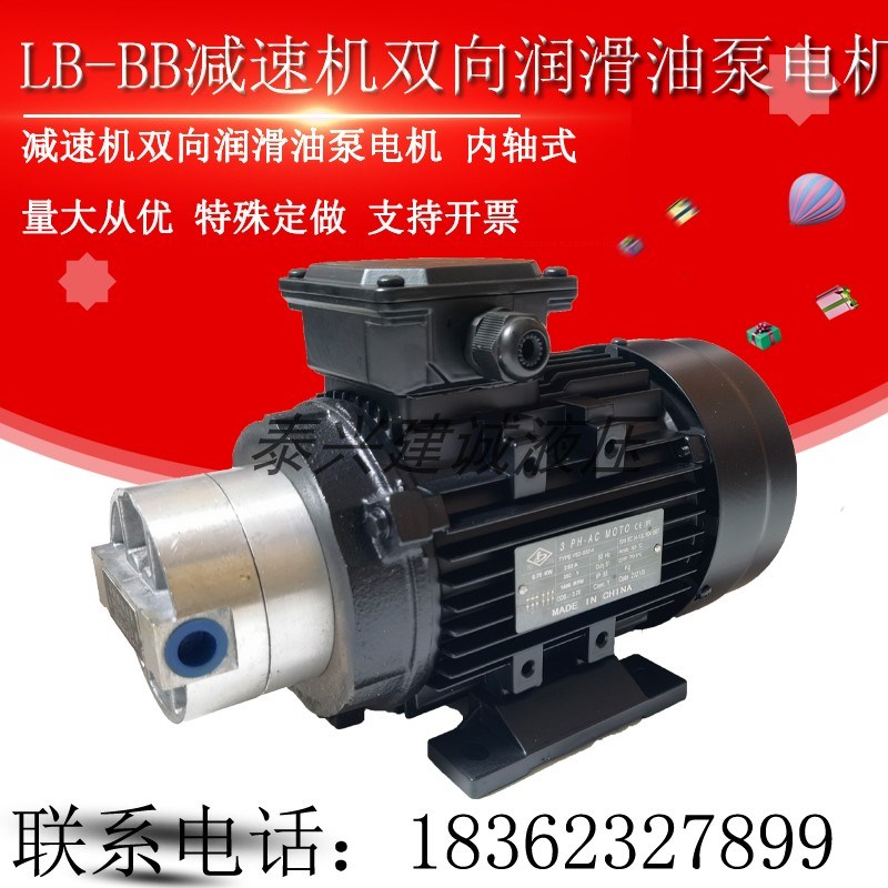BBS-10双向摆线油泵电机LB-BB6/BB4/10颗粒机减速机油泵750W 8024