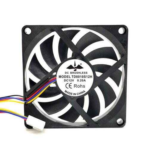 超薄 8010 8CM 5V/12V/24V静音PWM智能温控CPU USB 机箱散热风扇