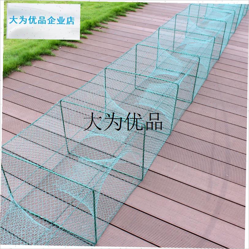 25米30米有结网大框架虾笼螃蟹笼龙虾网养O殖大鱼笼加粗丝折叠鱼,