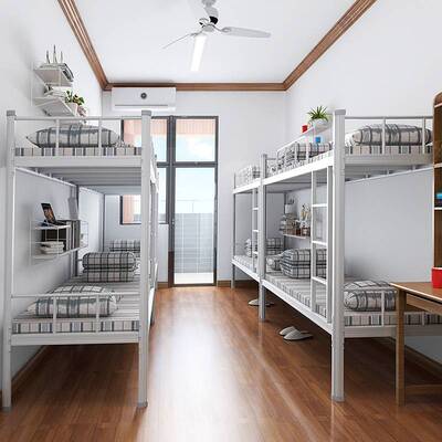 上下铺铁架床学生公寓床学校组合高低型材铁床工地员工宿舍双层床