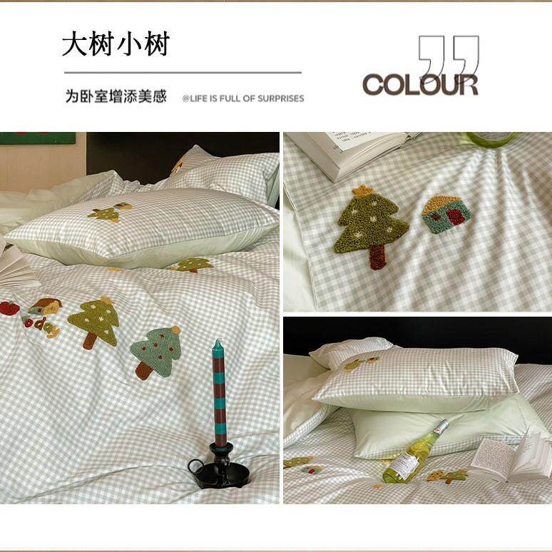 100S缎贡长绒棉全四件套可爱纯棉三床件套被爱mau套棉床单床笠式