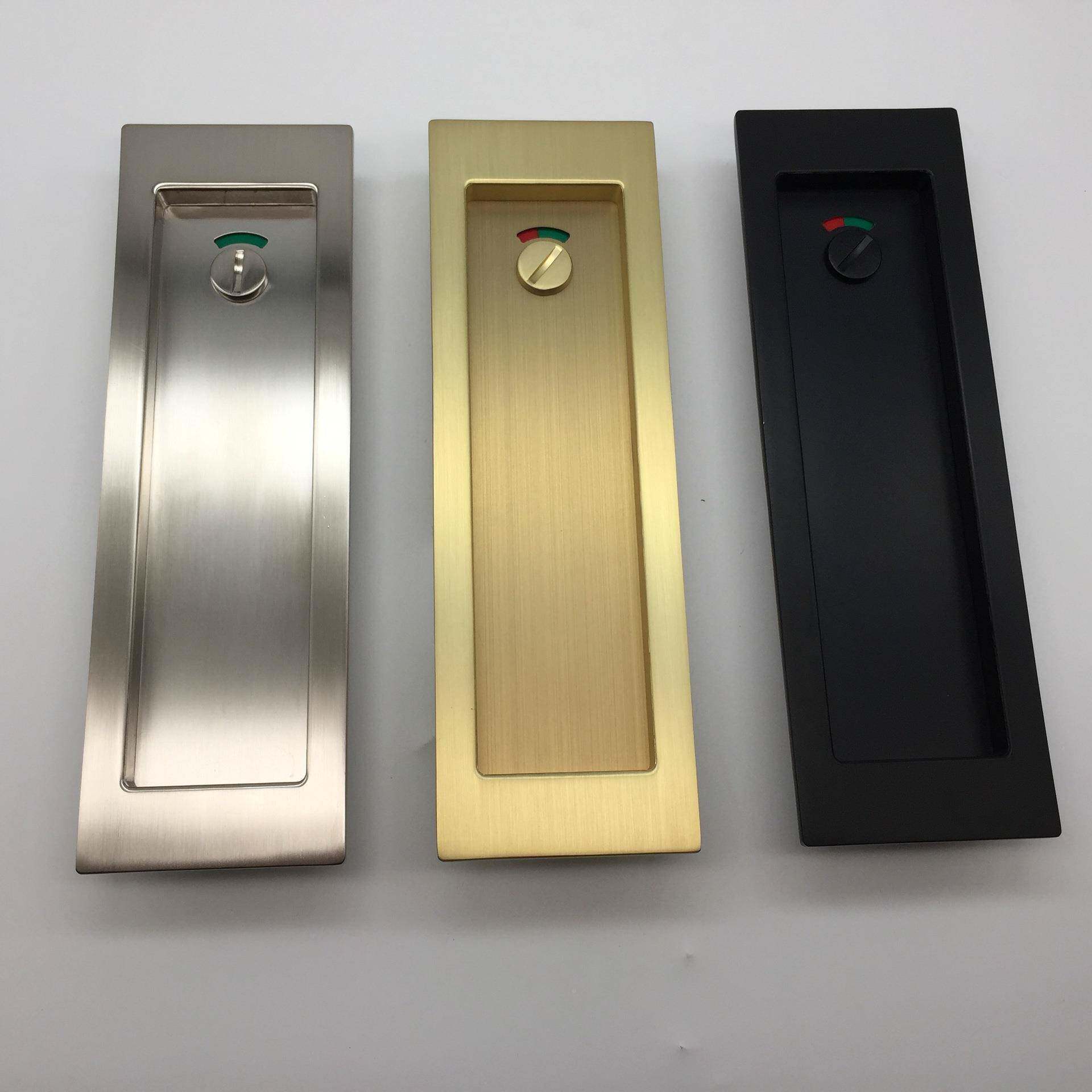 式按式口袋门拉手内嵌THE木暗门移门推拉美带指示锁门侧装弹隐藏