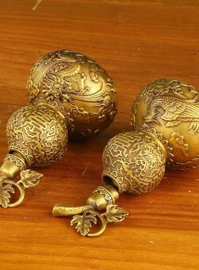 带厂家167凤铜葫上开口开芦盖葫芦龙叶家居摆件