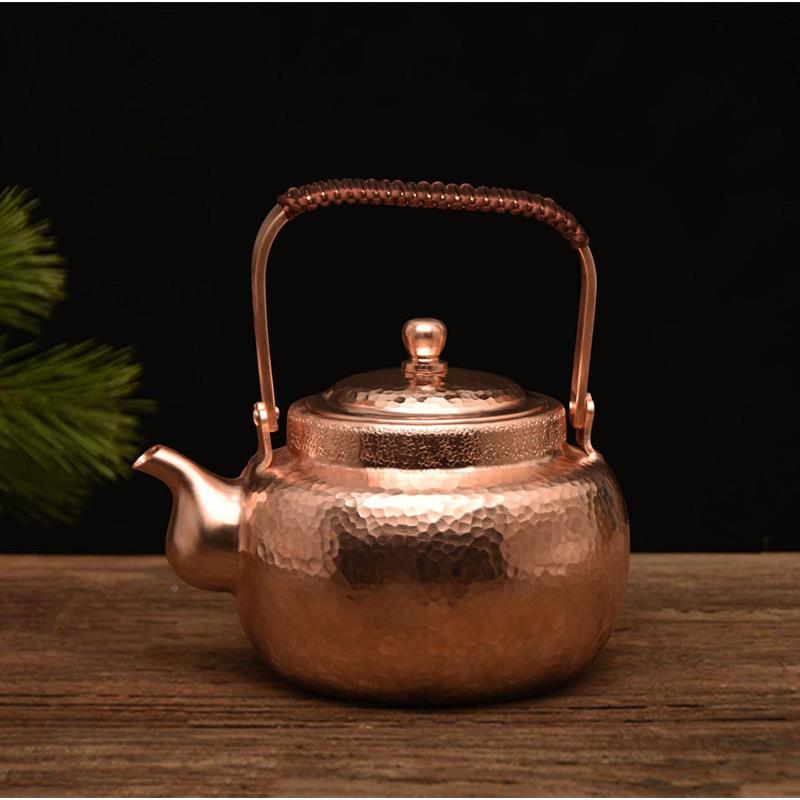 铜六福纯手工铜加壶铜茶壶家用烧水壶沏茶铜壶厚th036小铜壶商用