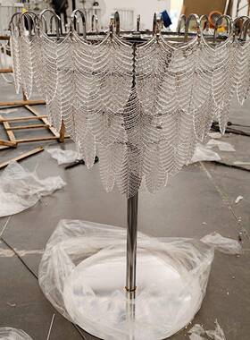 新婚礼堂桌花器皿叶片水晶子桌花件架子tlznloj#婚庆款酒店桌摆装