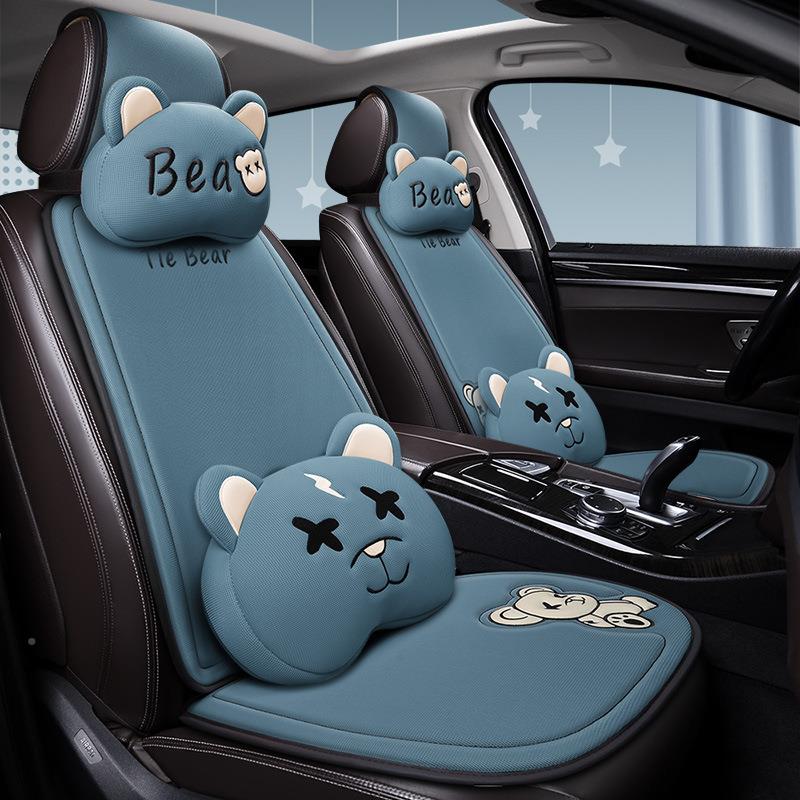 厂101家汽车单坐垫季卡夏通四季片女椅神座垫三件套透气垫子