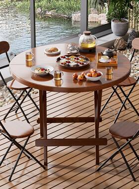 折叠桌家FS758749出用吃饭摊桌子户房外便携摆桌可收纳简易小户型