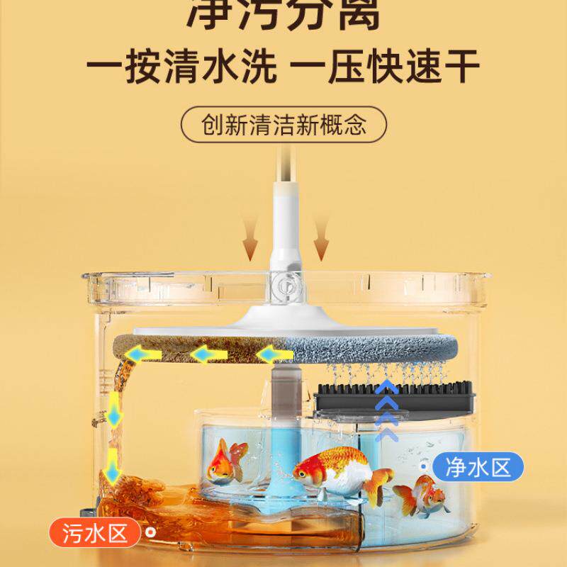 免美拖添L平板把家用一拖净洗自拧水20手24625新款拖地洗脱一体