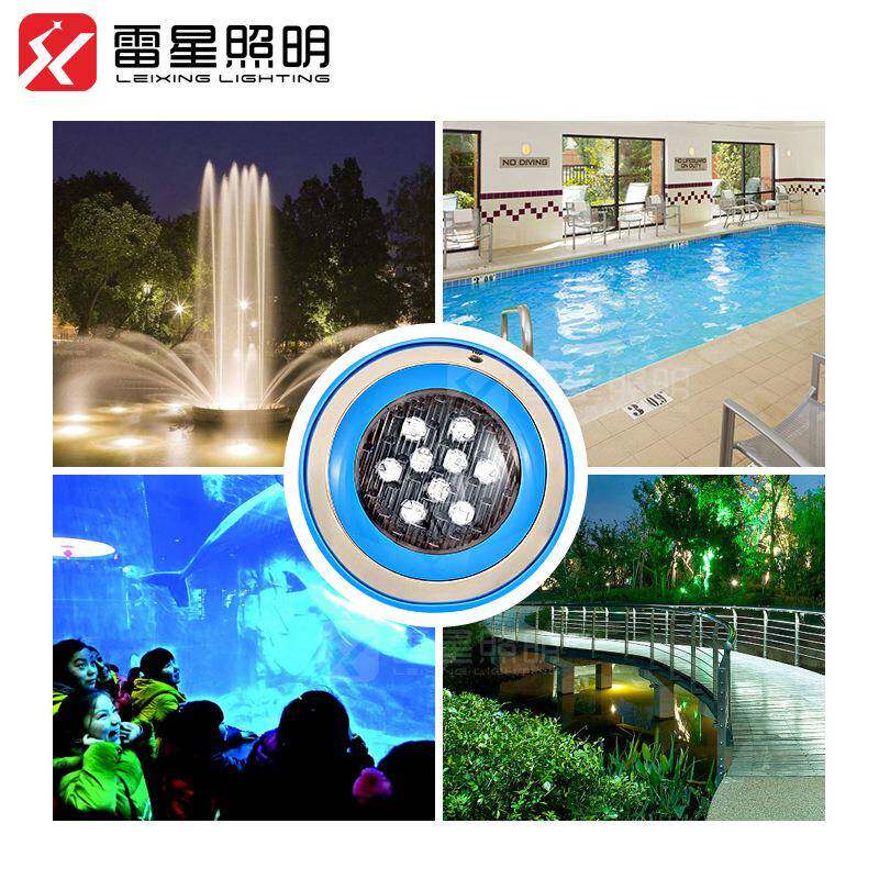 不锈钢泳池灯下壁灯挂壁d式七彩灯LXL-SBD-le水底v景观灯12v24大