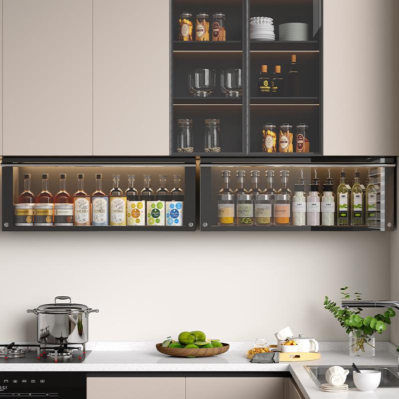 厨吊柜调料柜置物架壁罐挂式房下拉储物收纳纳柜橱柜盐调味JA21-m