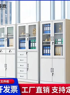 铁皮柜办公LLV文资料柜档案柜铁件皮更衣卷柜柜矮柜柜带锁储物柜