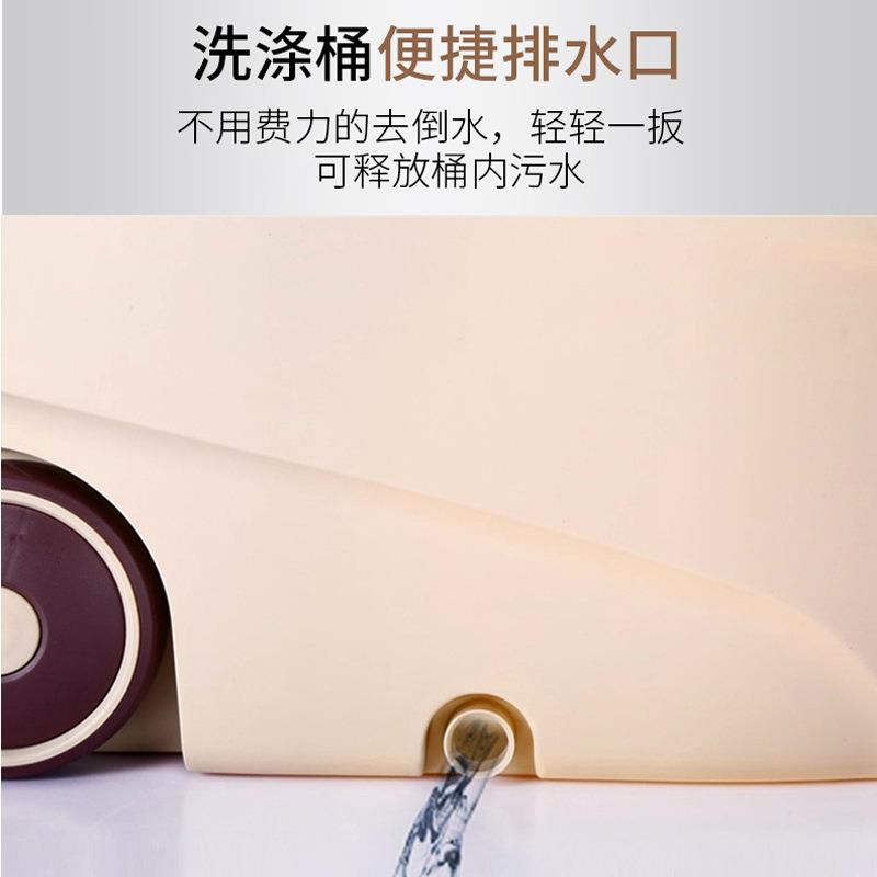 批字双旋转拖把家手用带轮717懒人免洗拖8把手压式旋驱转拖把桶套