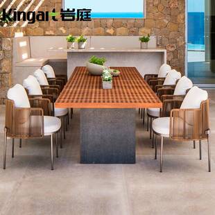 户外桌椅柚藤编餐厅酒店阳台休藤椅57009闲露别墅室外庭院花天木